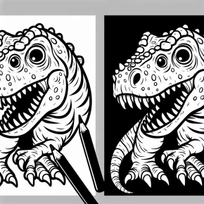 scary dinosaur coloring pages