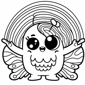 blue rainbow friend coloring pages