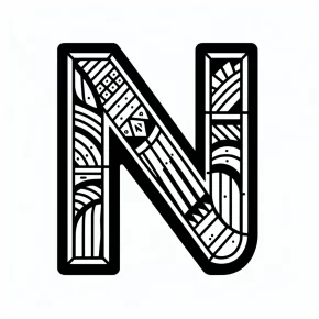 n letter coloring pages