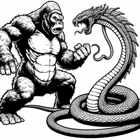 king kong vs skull crawler coloring pages