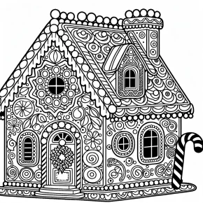 gingerbread house coloring pages free