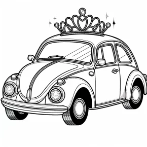 a car with a sparkling tiara.