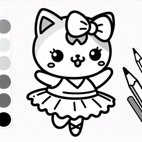 hello kitty coloring pages ballerina