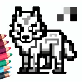 minecraft coloring pages wolf