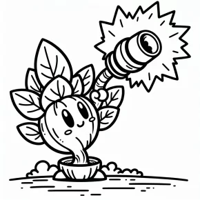 peashooter plants vs zombies coloring pages