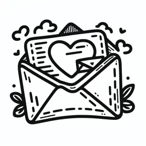 a love letter in an envelope.