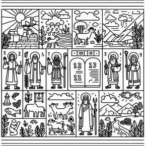 free ten commandments coloring pages