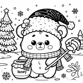 christmas winnie the pooh coloring pages