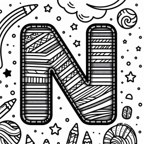 letter n coloring pages preschool