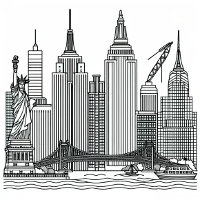 coloring pages of new york city