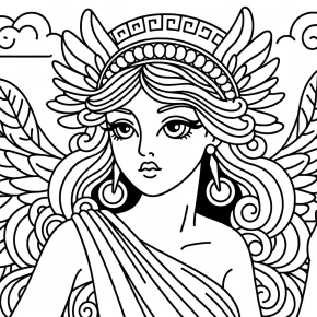 greek goddesses coloring pages