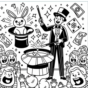 magic show coloring pages