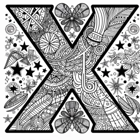 letter x coloring pages