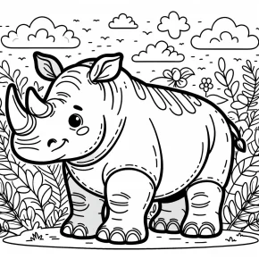 rhinoceros coloring pages printable