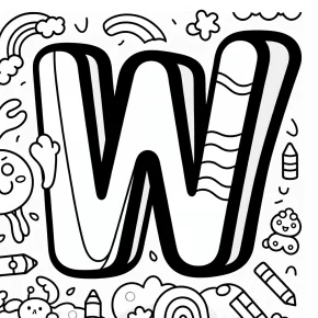 letter w coloring pages