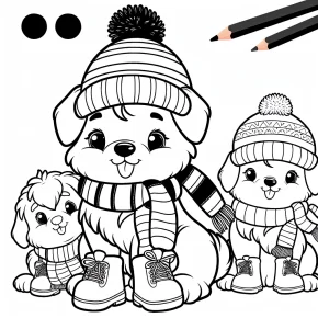 paw patrol winter coloring pages