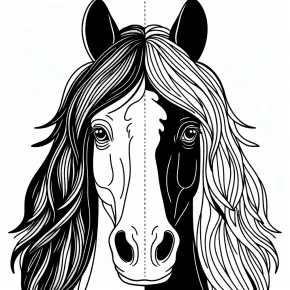 horse face coloring pages