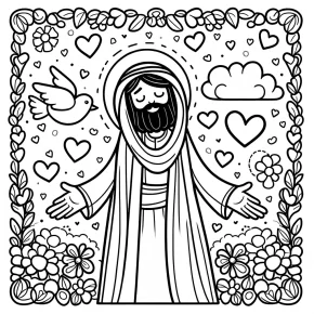 free jesus loves me coloring pages