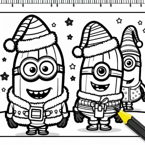 minion christmas coloring pages