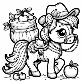 my little pony coloring pages applejack