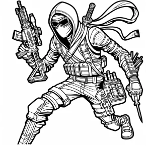 spy ninja coloring pages