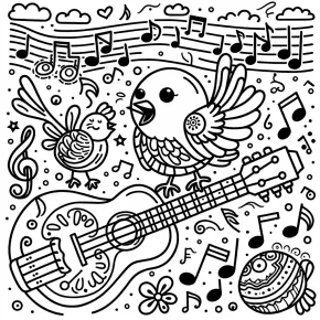 music coloring pages pdf