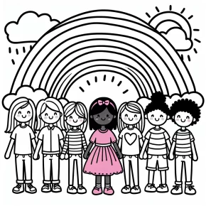 rainbow friends coloring pages pink