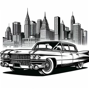 cadillac coloring pages