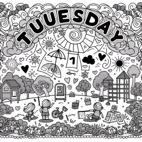 tuesday coloring pages