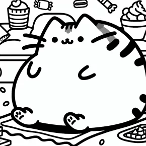 printable pusheen coloring pages