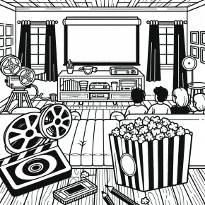 home movie coloring pages