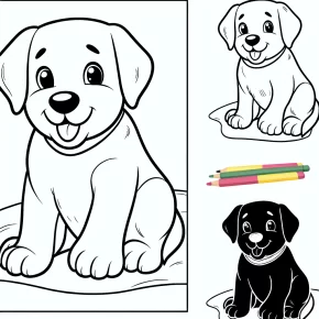 labrador dog coloring pages