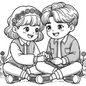 besties coloring pages