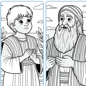 coloring pages abraham and isaac