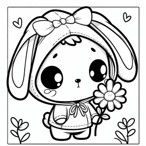 cute my melody coloring pages