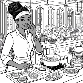 tiana cooking in her restaurant.