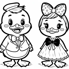 donald and daisy coloring pages