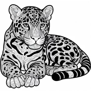 realistic jaguar coloring pages