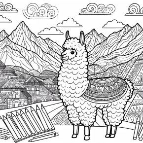 coloring pages of peru