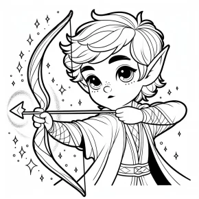 an elf with a magical arrow.