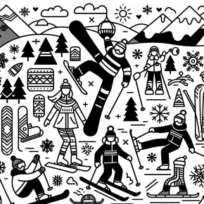 winter sports coloring pages