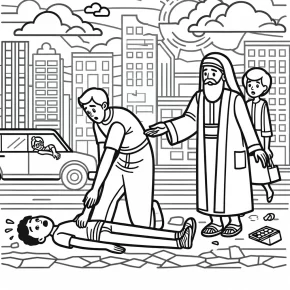 coloring pages for good samaritan