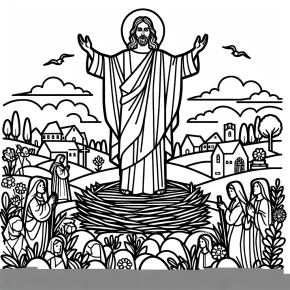 jesus is risen coloring pages