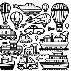 transportation coloring pages for preschool