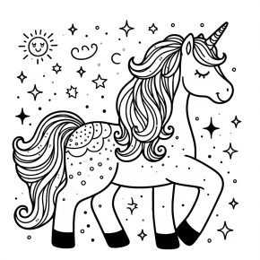 unicorn horse coloring pages