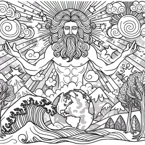 god created the world coloring pages