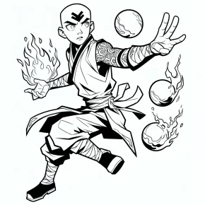 avatar the last airbender coloring pages aang