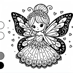 a fairy with butterfly wings.