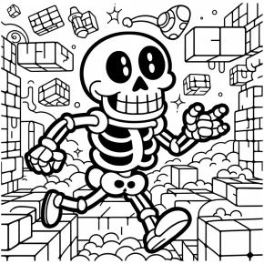 dry bones mario coloring pages