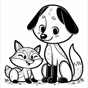 coloring pages fox and the hound